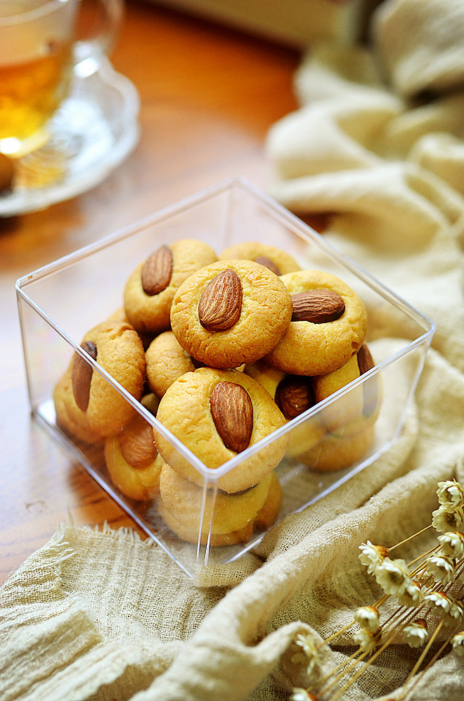 自制香酥杏仁曲奇饼,香酥掉渣零失败,快快收藏