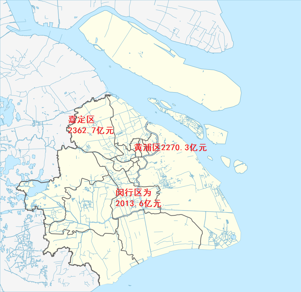 解读上海市各区gdp排名变化:嘉定区稳居第2位,闵行区滑落第4位