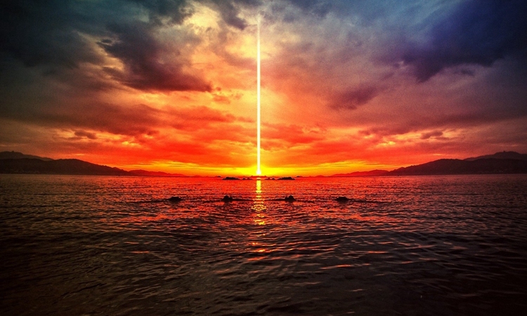 一望无际的大海,优美的胜景,看起来太漂亮了,你喜欢这样的风景吗?