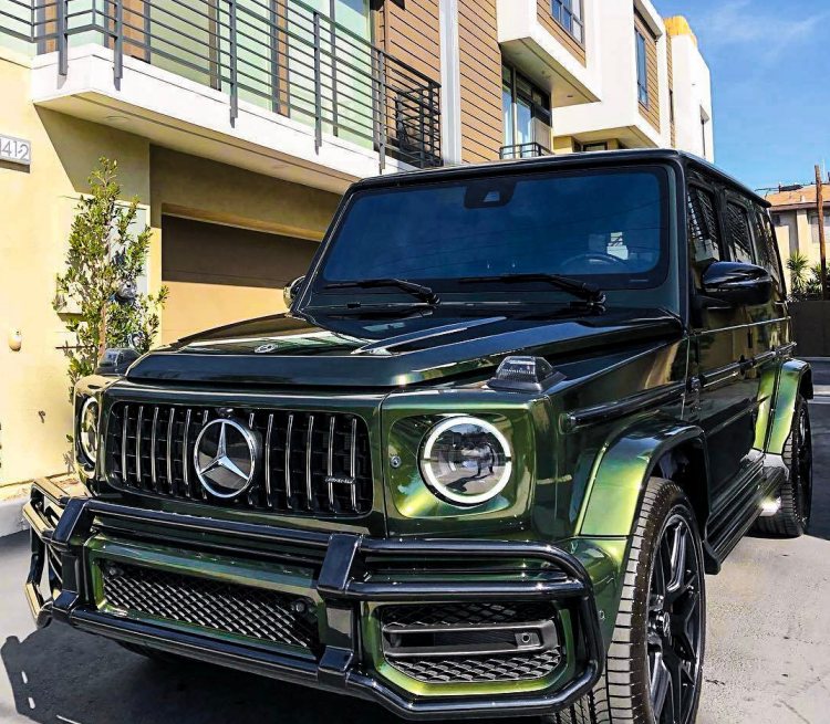 全新梅赛德斯amg g63翠绿色改装版