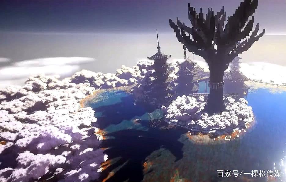 我的世界:光影下的东方白玉楼,耗费大佬64天,看到院景泪目了