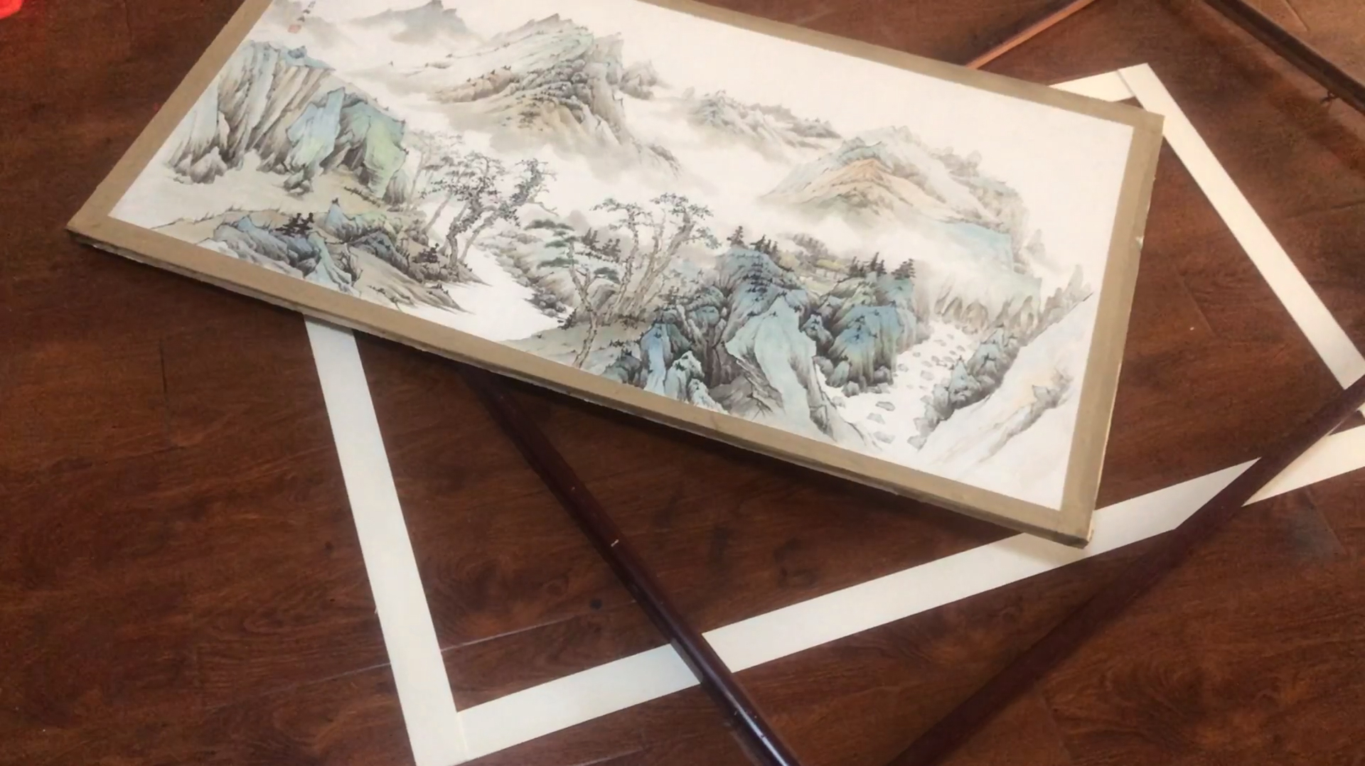 国画作品原来是这样装裱的!我给您示范