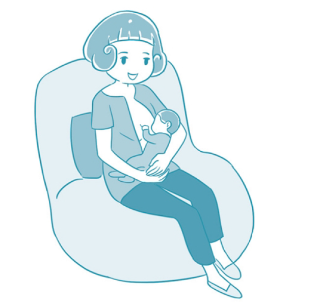 在分娩后的头几周晚上,妈妈应采取侧睡姿势,如希望更舒服,则可垫