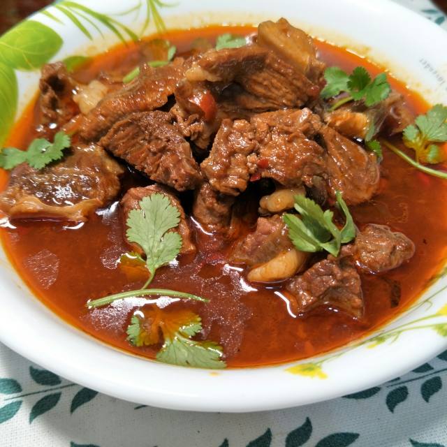 香辣牛肉块,又香又有嚼劲,简单又快捷