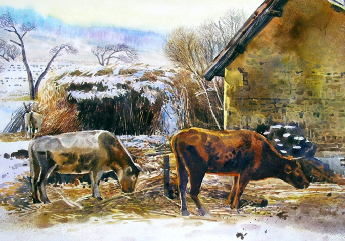 水彩画中"飞白"的运用,少一笔有感不足,多一点又嫌过头