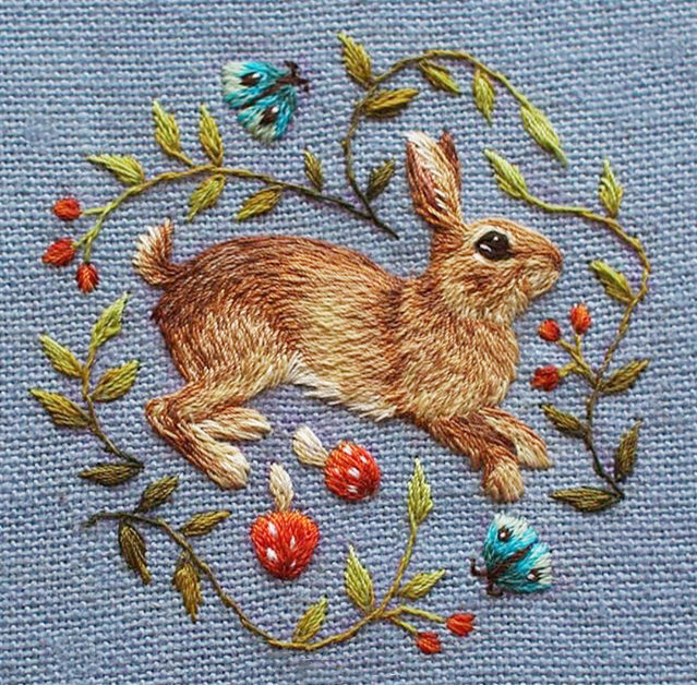 手工刺绣:18款小动物刺绣,萌萌哒,看了就会喜欢哦