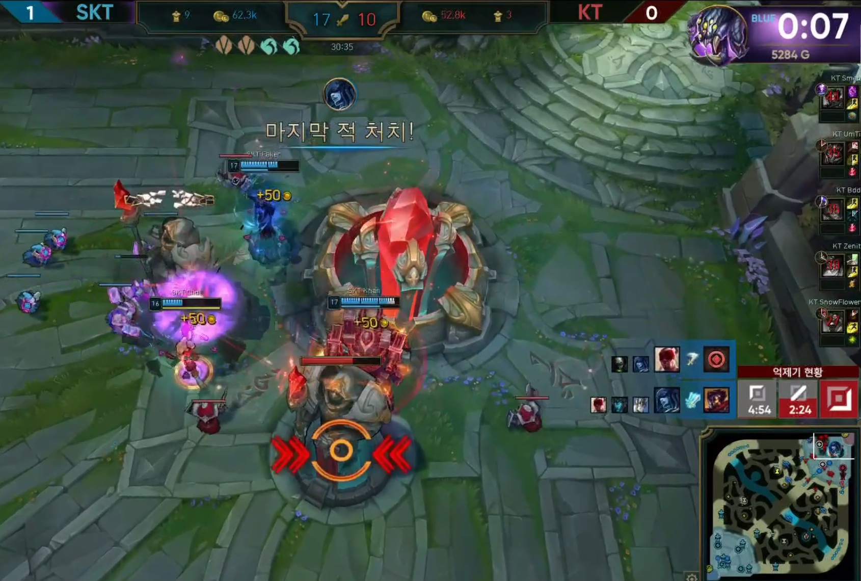 skt2:0横扫kt,faker丽桑卓四杀后笑成了瓜皮,bdd场均被clid单杀