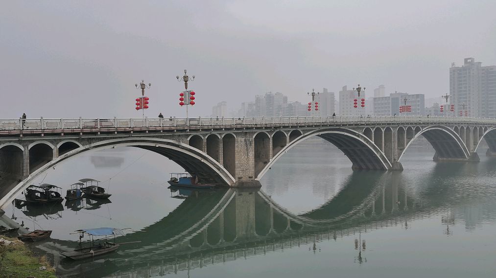 黄柏河畔的丁家坝大桥