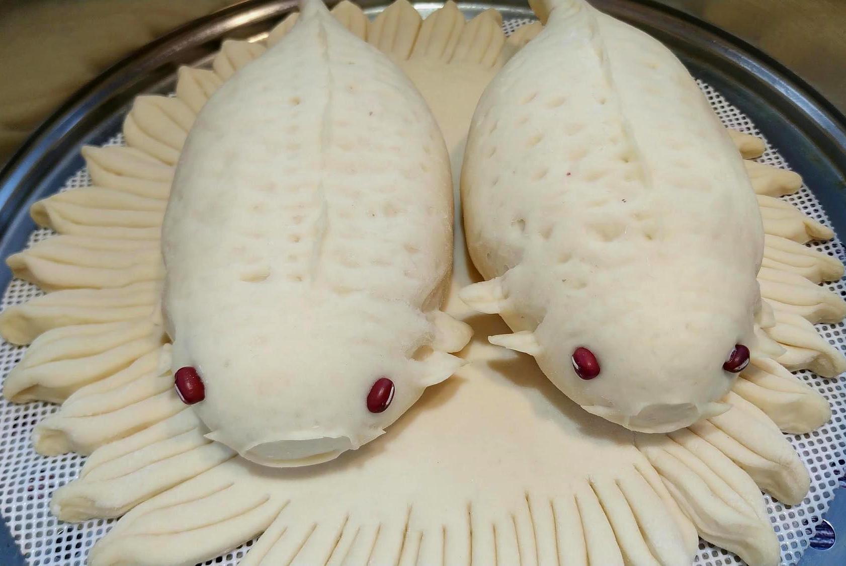 新年到必备鲤鱼馒头,象征年年有余,富贵吉祥,新手也可以做成功