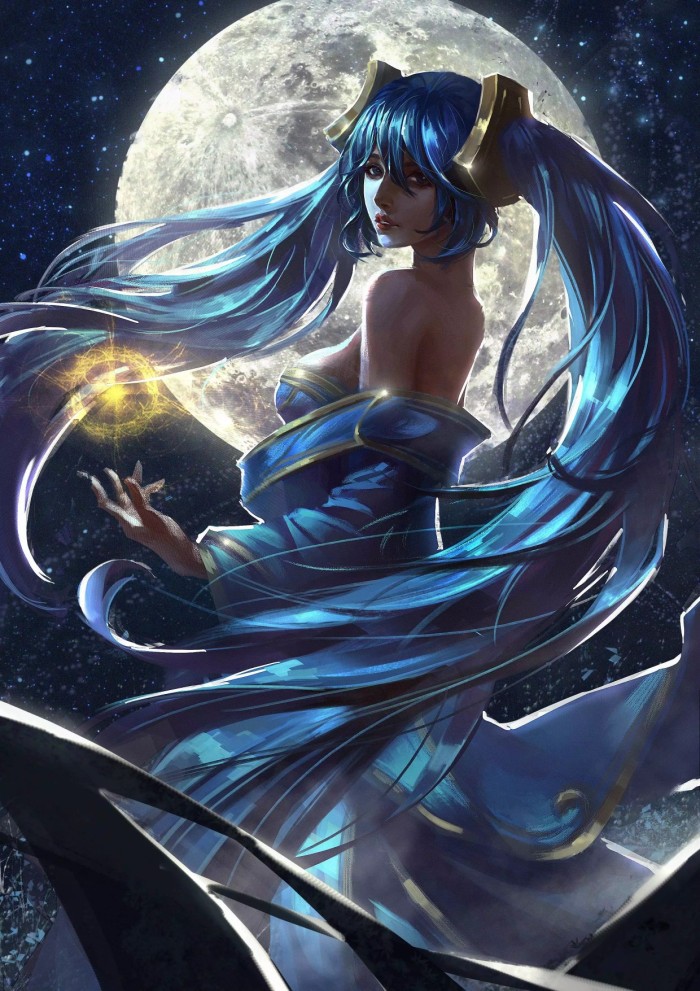 一组古风女角色cg人物插画作品,柔美又英气,画面动感充满张力!