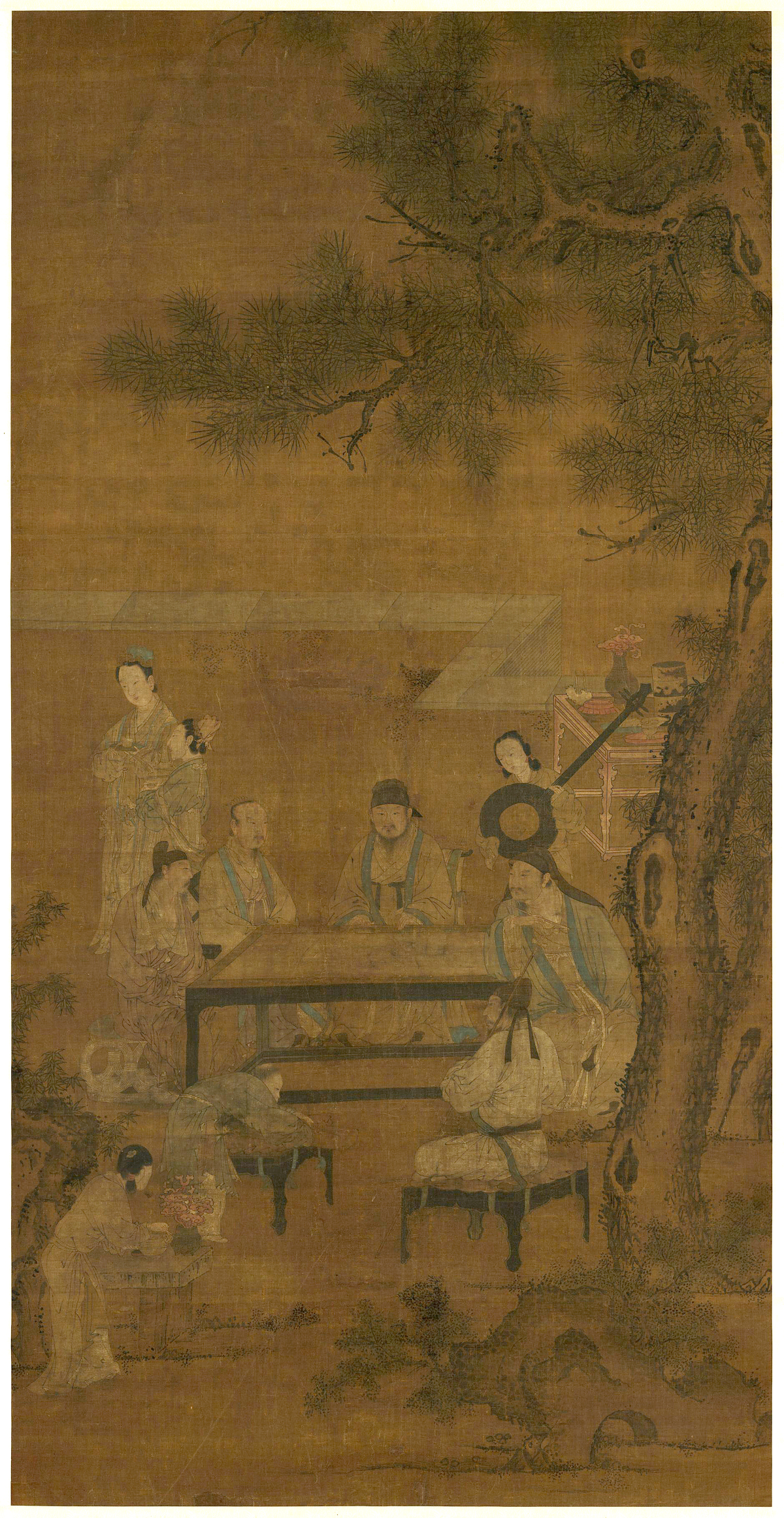 以周文矩《合乐图卷》为代表的国画还原古代音乐活动场景