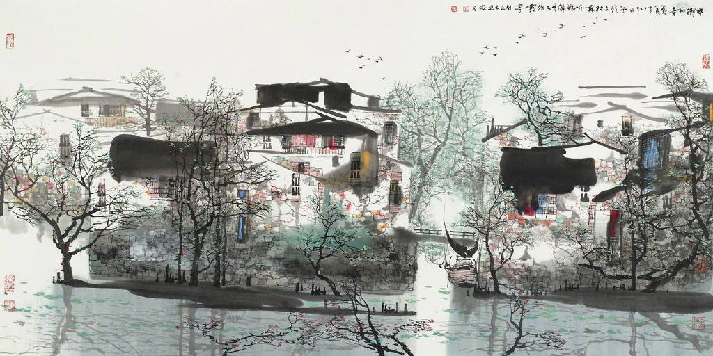 画家刘懋善的水墨画