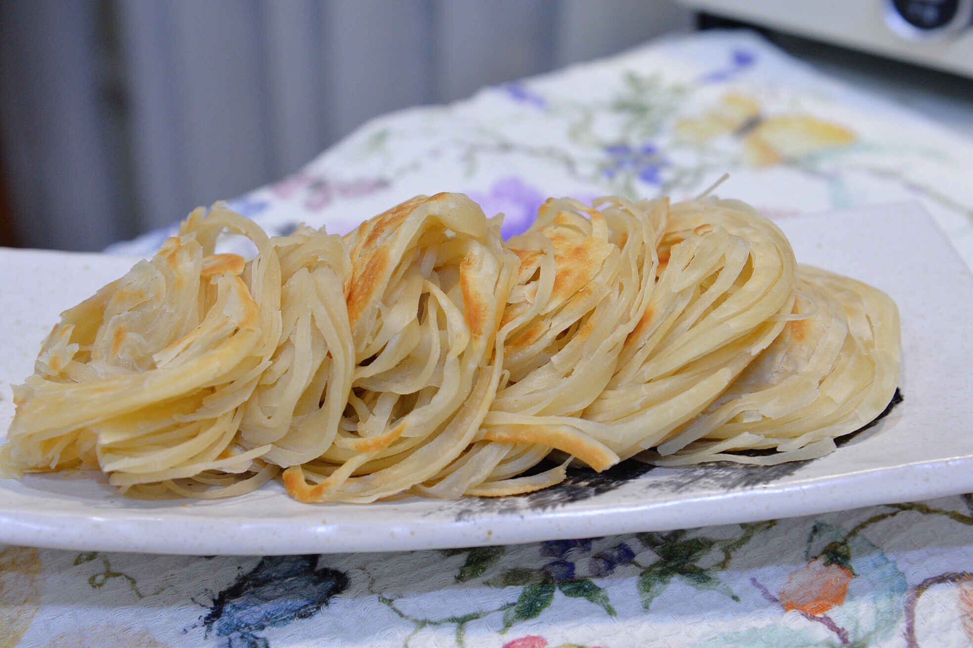 盘丝饼的家常做法,用刀切切切