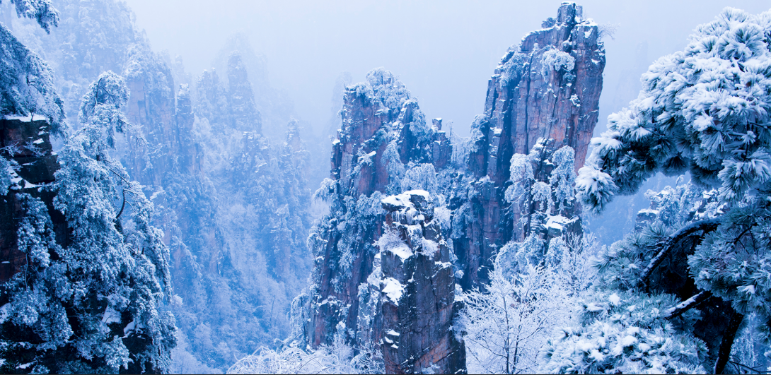 难得一见的张家界雪景,雾凇奇观美爆了!每一张都称霸朋友圈