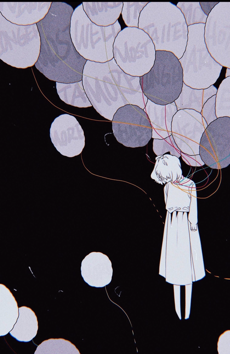 水彩手绘,超有创意的插画,意境深远.she.作者:北极婧