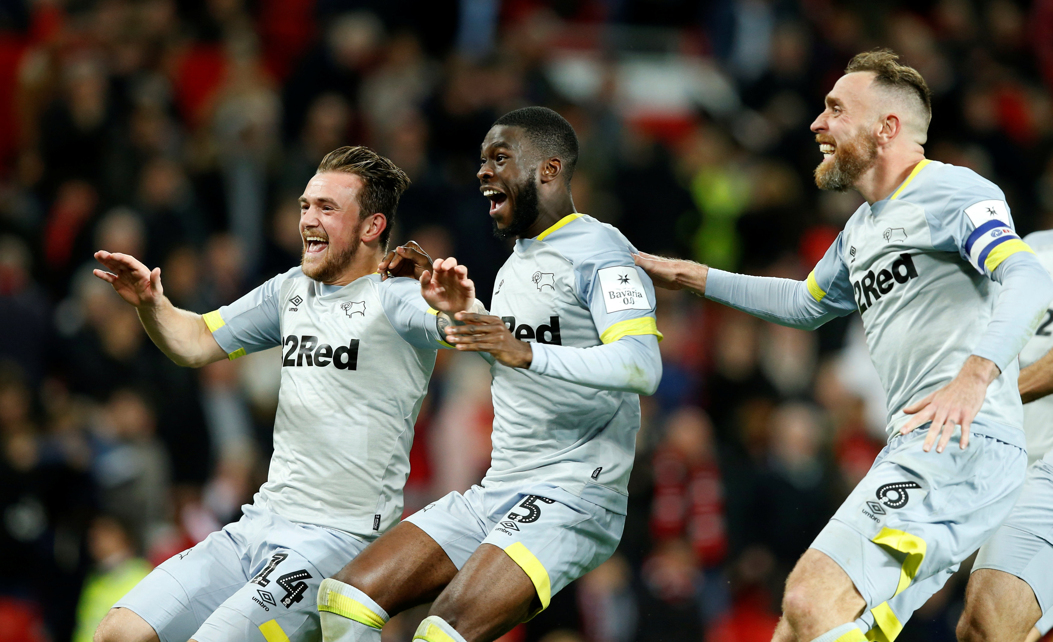 足球——英联赛杯:德比郡胜曼联(4)