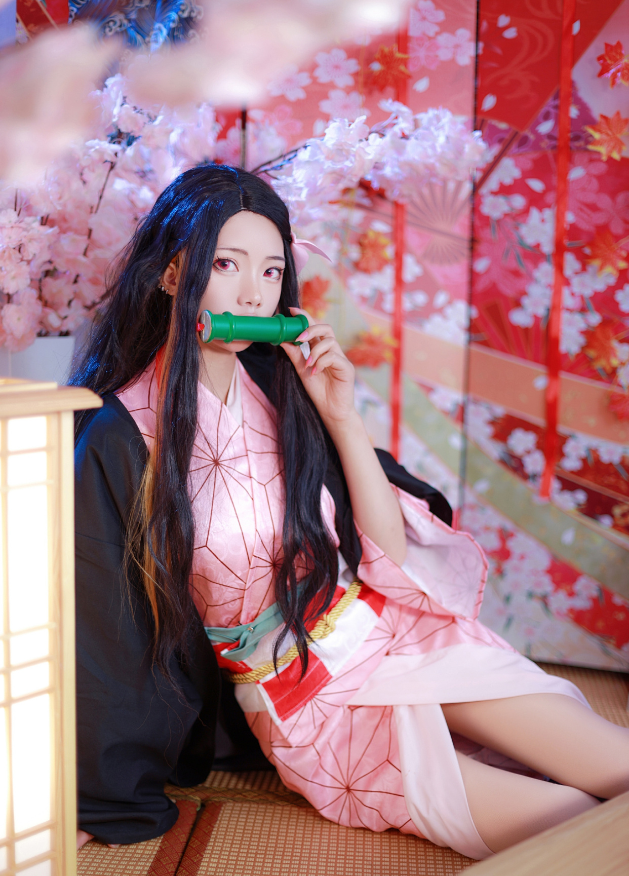cosplay:这位灶门祢豆子的颜值很高呢