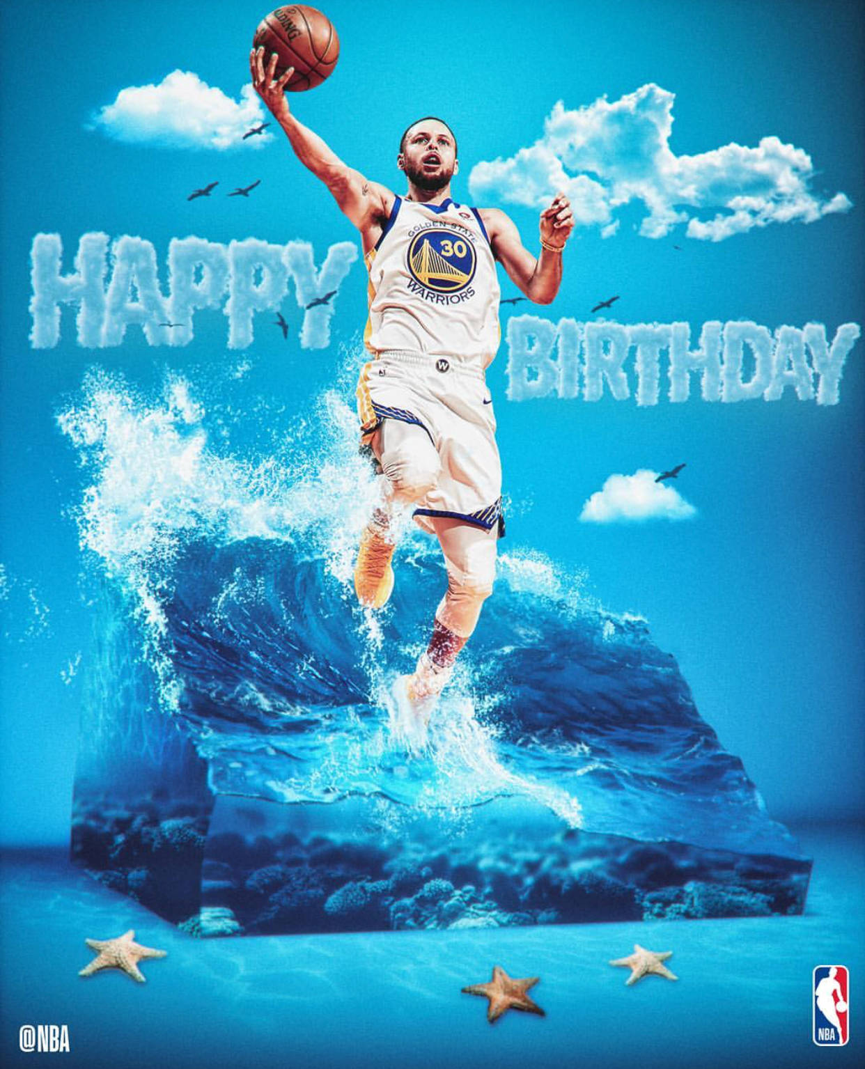 库嫂更新ins祝库里生日快乐! "生日快乐,my love!