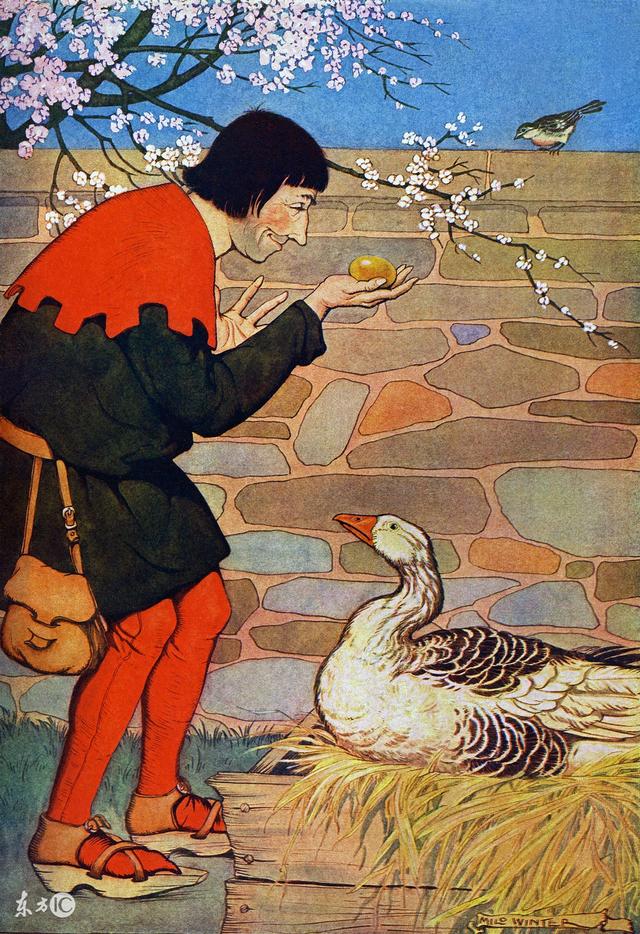 英语寓言故事:the goose with golden egg下金蛋的鹅