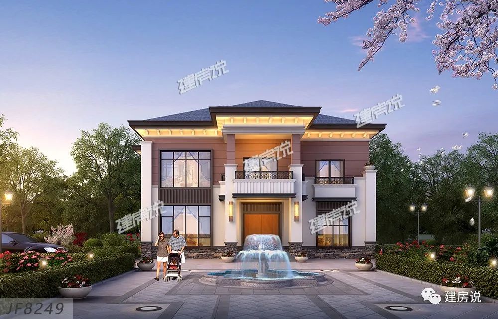 农村建房图纸:面宽12米建新中式别墅,被圈粉了,2020年火爆户型