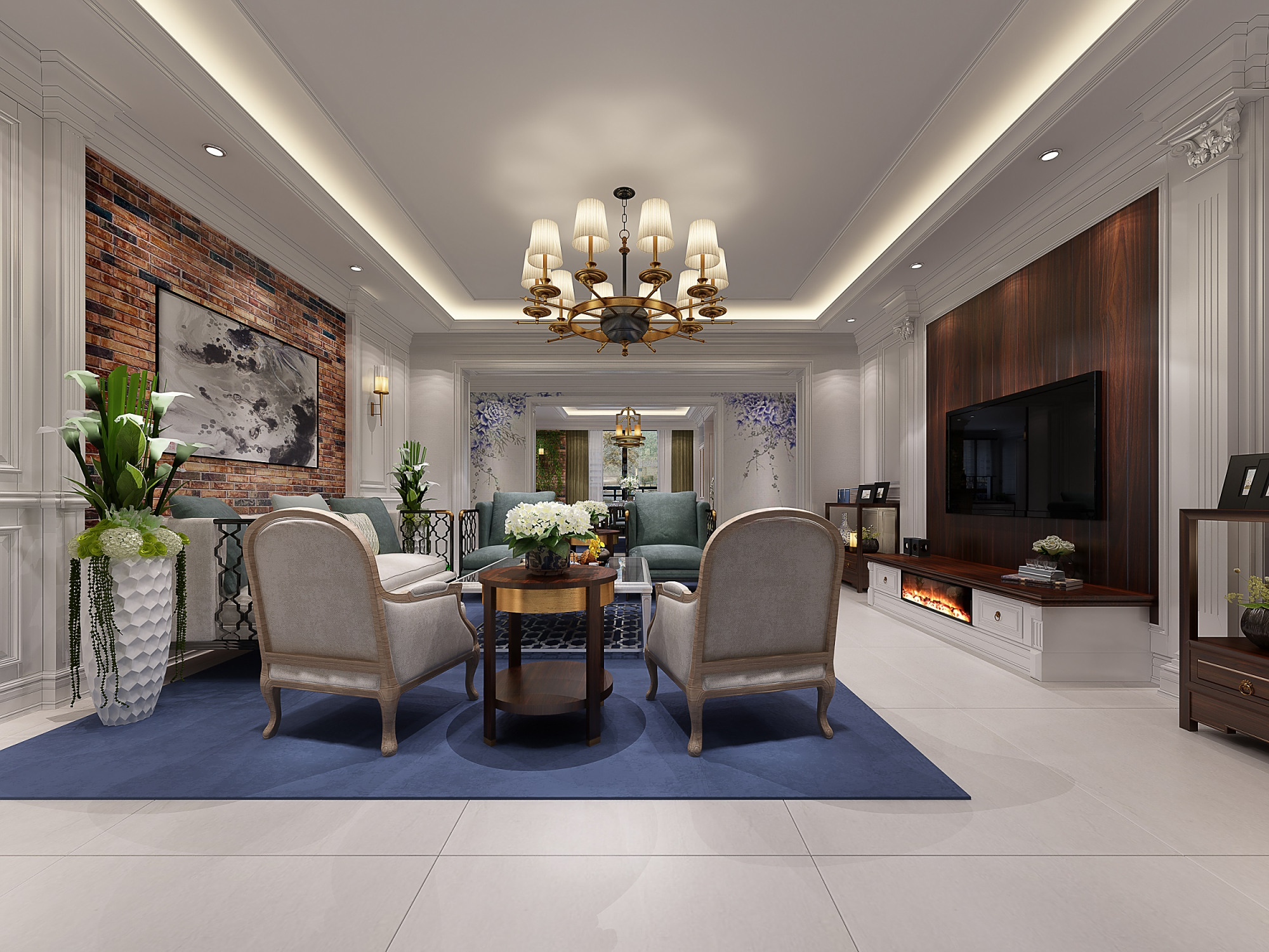 现代风格三居室装修案例,180平米的房子装修多少钱?-景枫你山装修