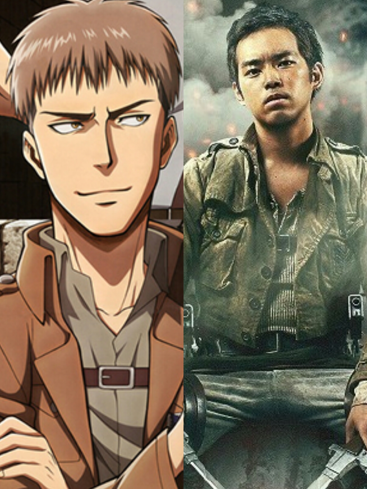 真人版进击的巨人与动漫版对比,铠甲巨人真的不是开玩笑吗?