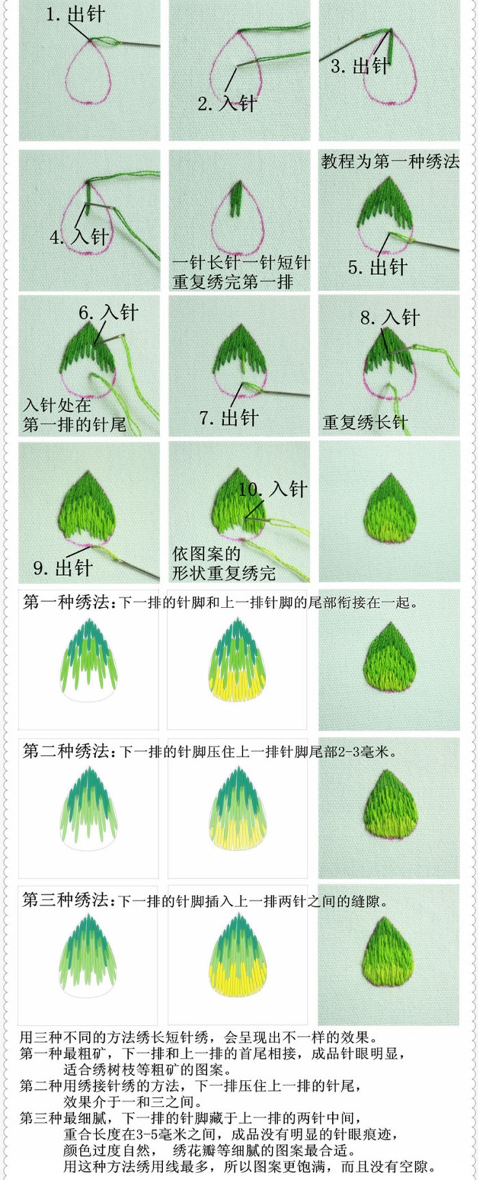 小花朵的绣法图解图片