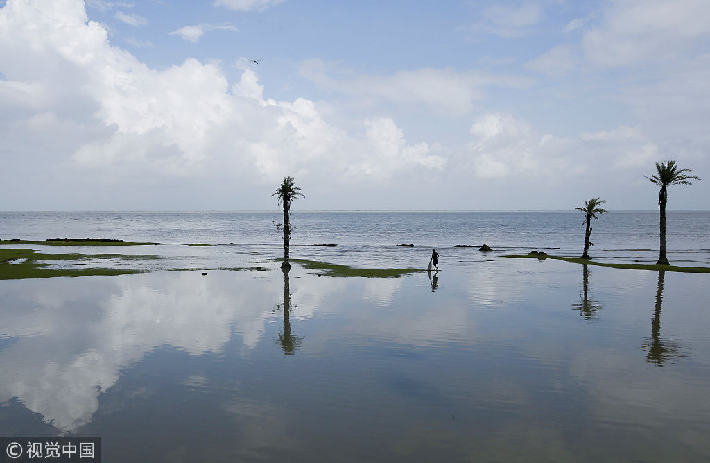 图片故事:印度孟加拉湾葛拉马拉岛因全球暖化不断下沉