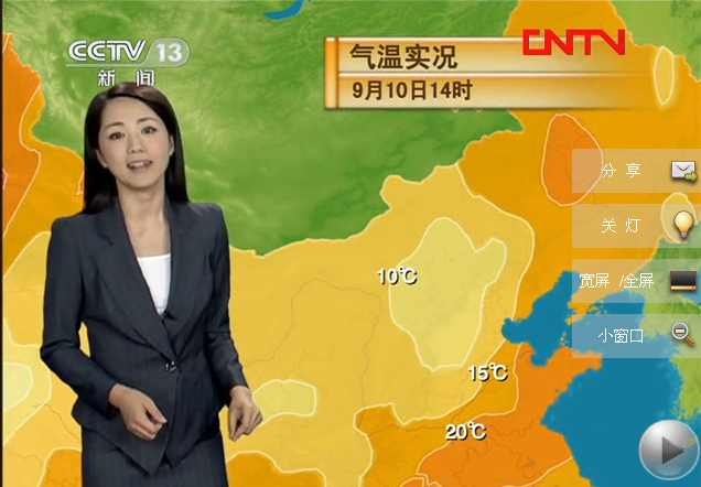 央视领导来校里竞选气象主持人,而她便是教师引荐的其中一个,通过一