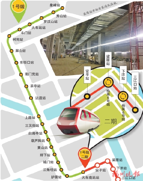 福州1号地铁线路图图片