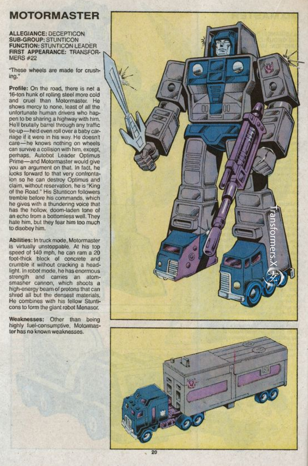 变形金刚动漫人物:狂派霸天虎飞虎队首领-汽车大师