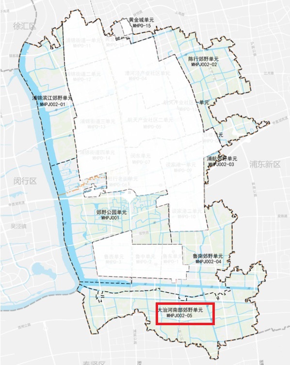 上海市閔行區的農村都在這裡:浦江鎮南部6個村被定為成農業區