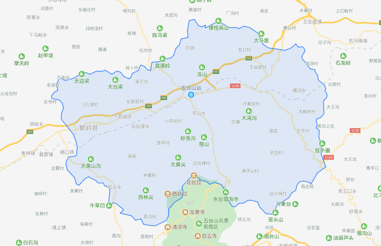 繁峙县各乡镇地图图片
