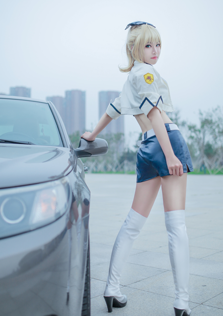 娇艳美女,cos《fate》saber赛车娘,来一把同场竞技吧