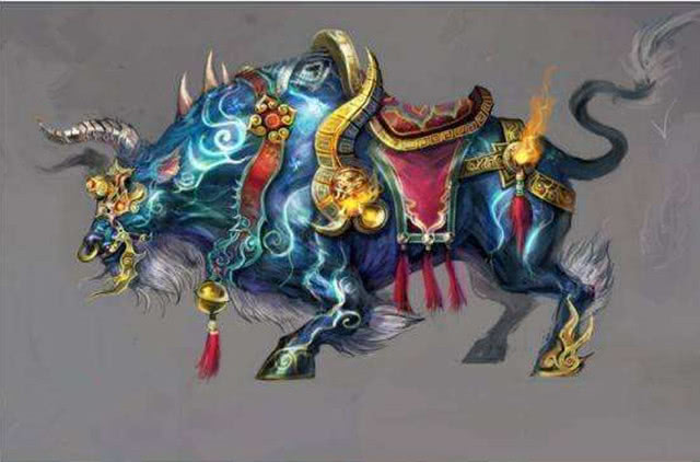 太上老君骑青牛,那么元始天尊的坐骑是什么?九条龙给他拉车