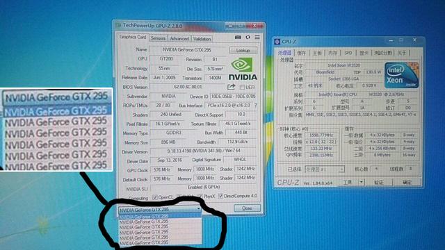 8年前价值30000块的6张英伟达最强显卡gtx295,组在一起能干嘛?