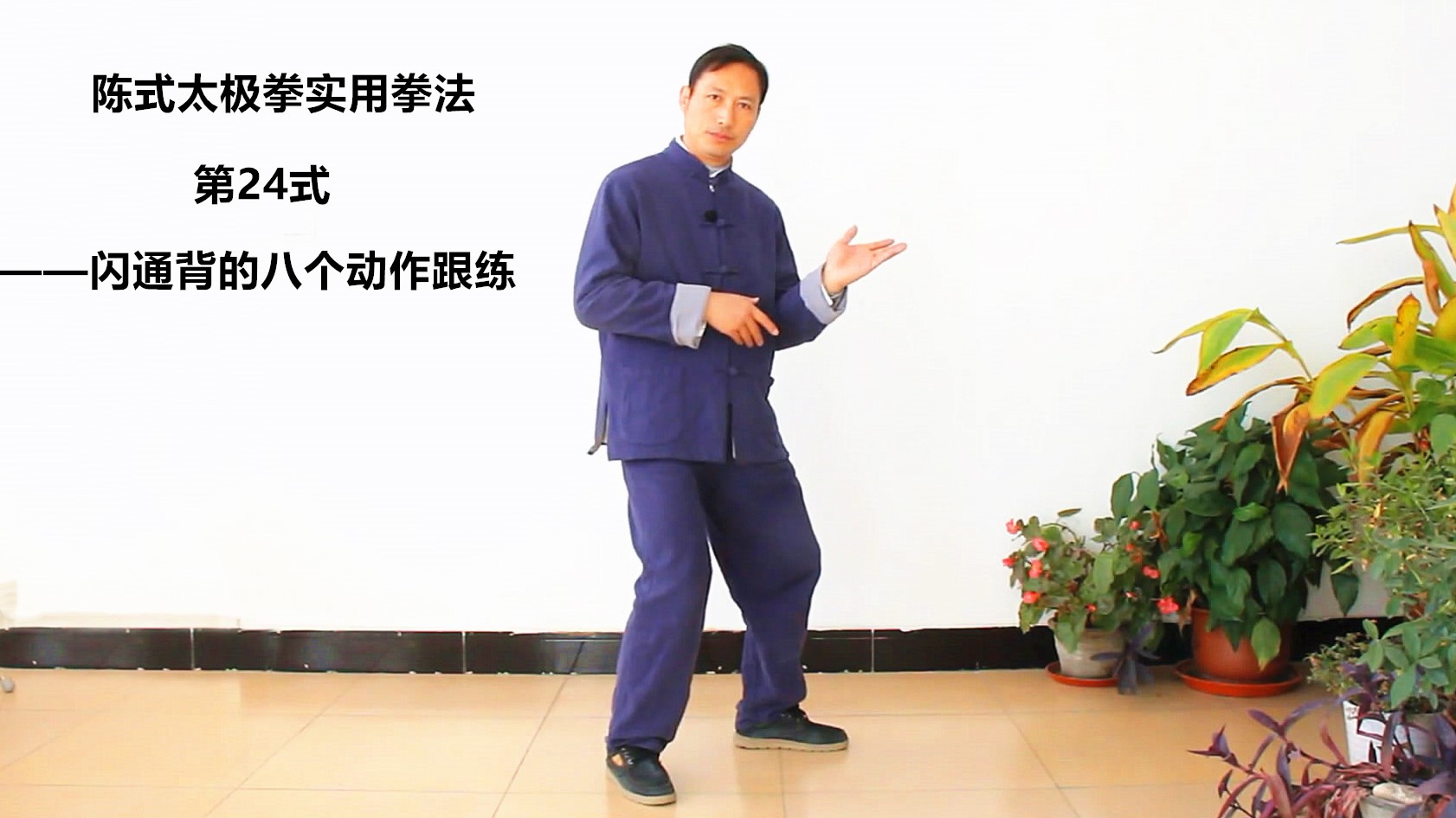 陈式太极拳实用拳法第24式——闪通背的八个动作跟练