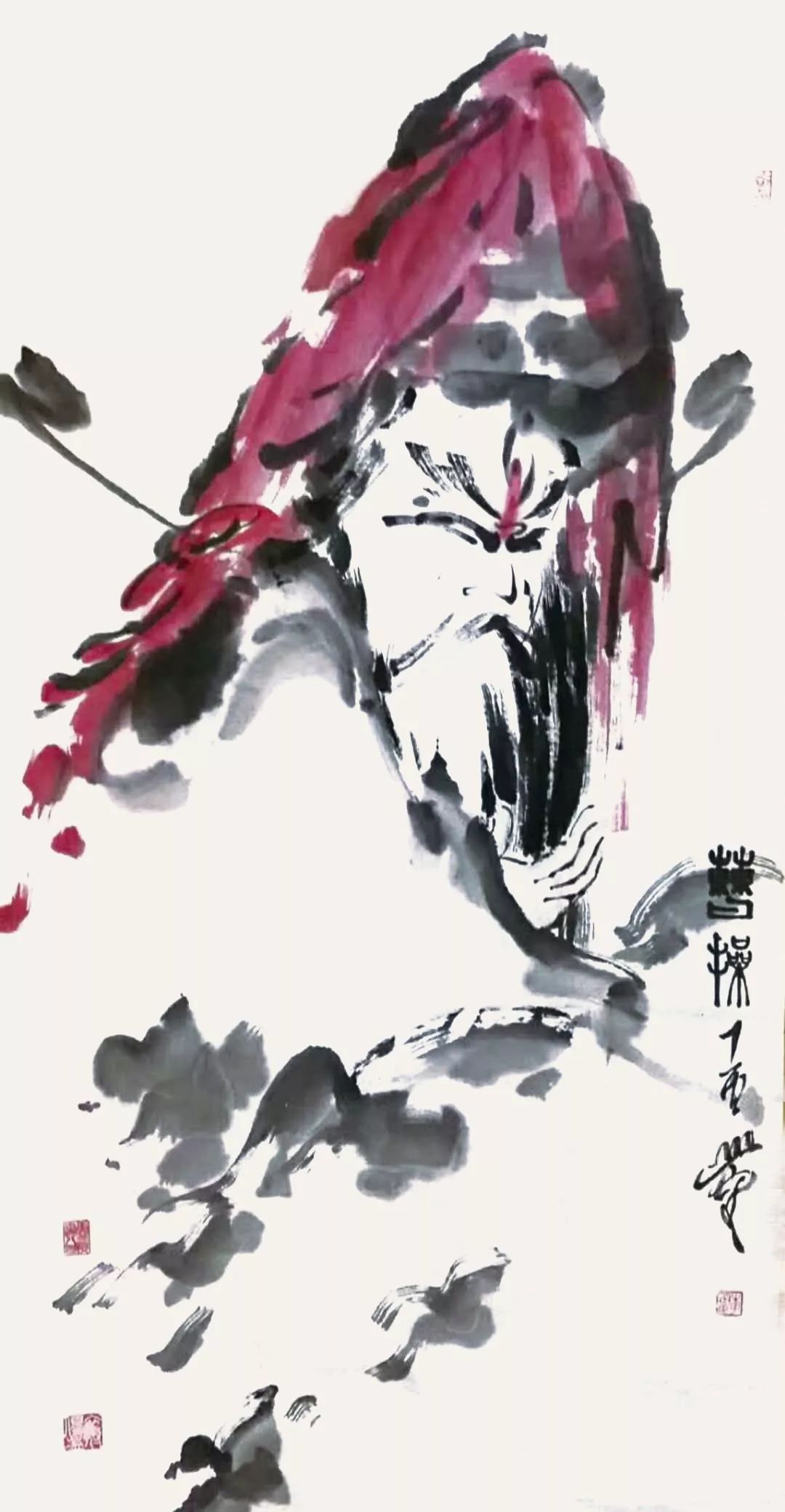 "水墨戏画大家"李明臣教你戏曲人物的画法 非常独特的画风