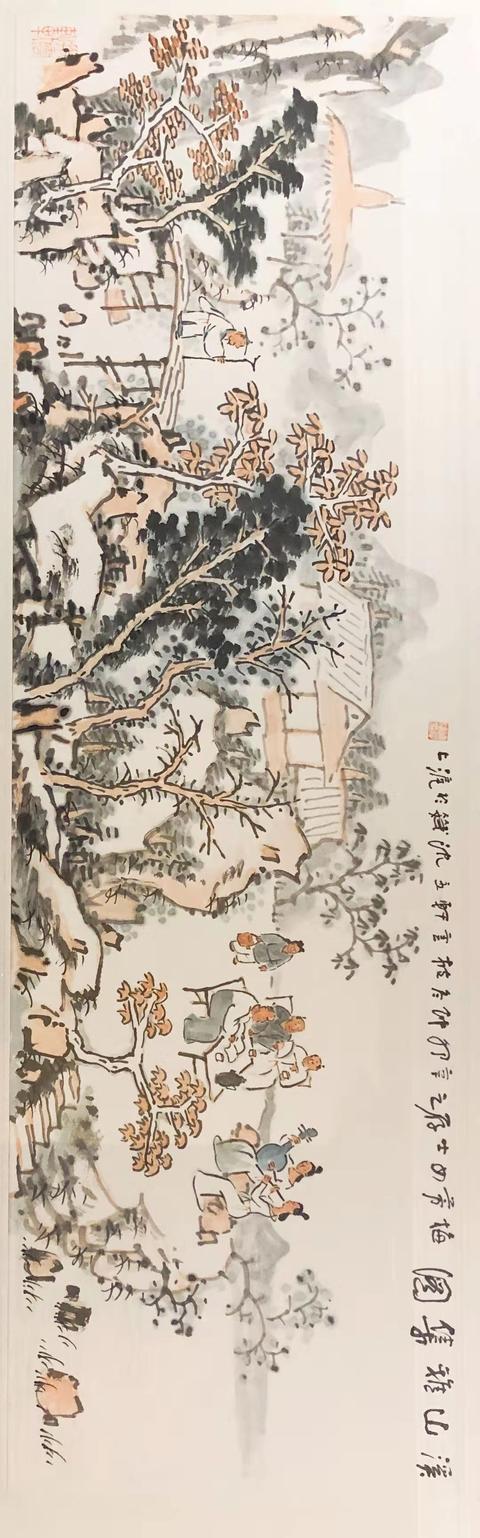 著名书画家沈三草手卷作品欣赏