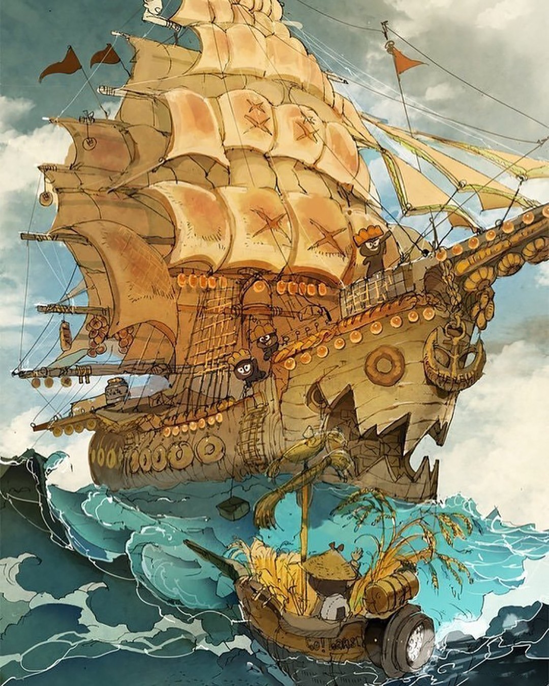 人物插画师的漫画朋克风,想象力丰富的场景,充满不一样的魅力