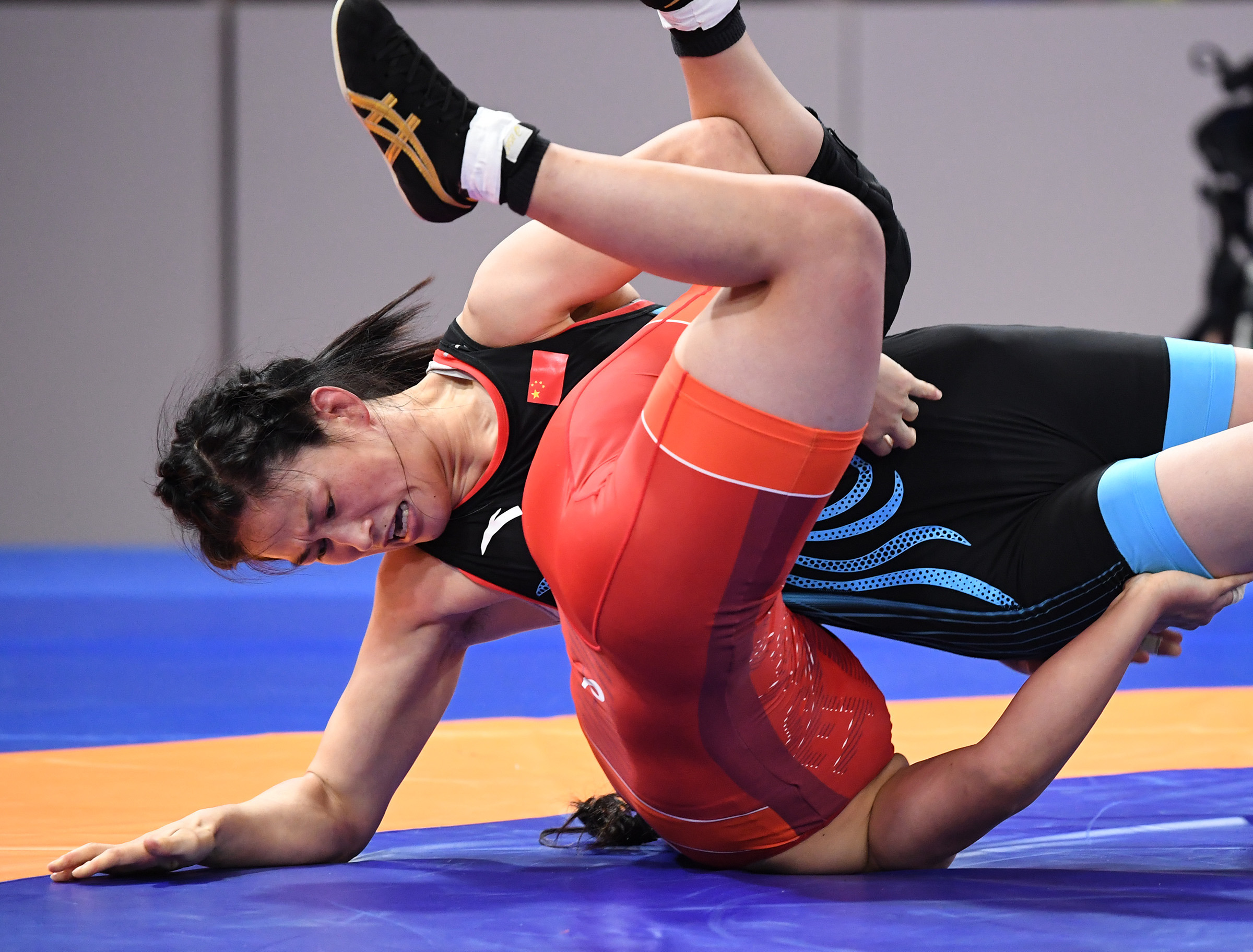 摔跤——女子自由式68公斤级四分之一决赛赛况(1)