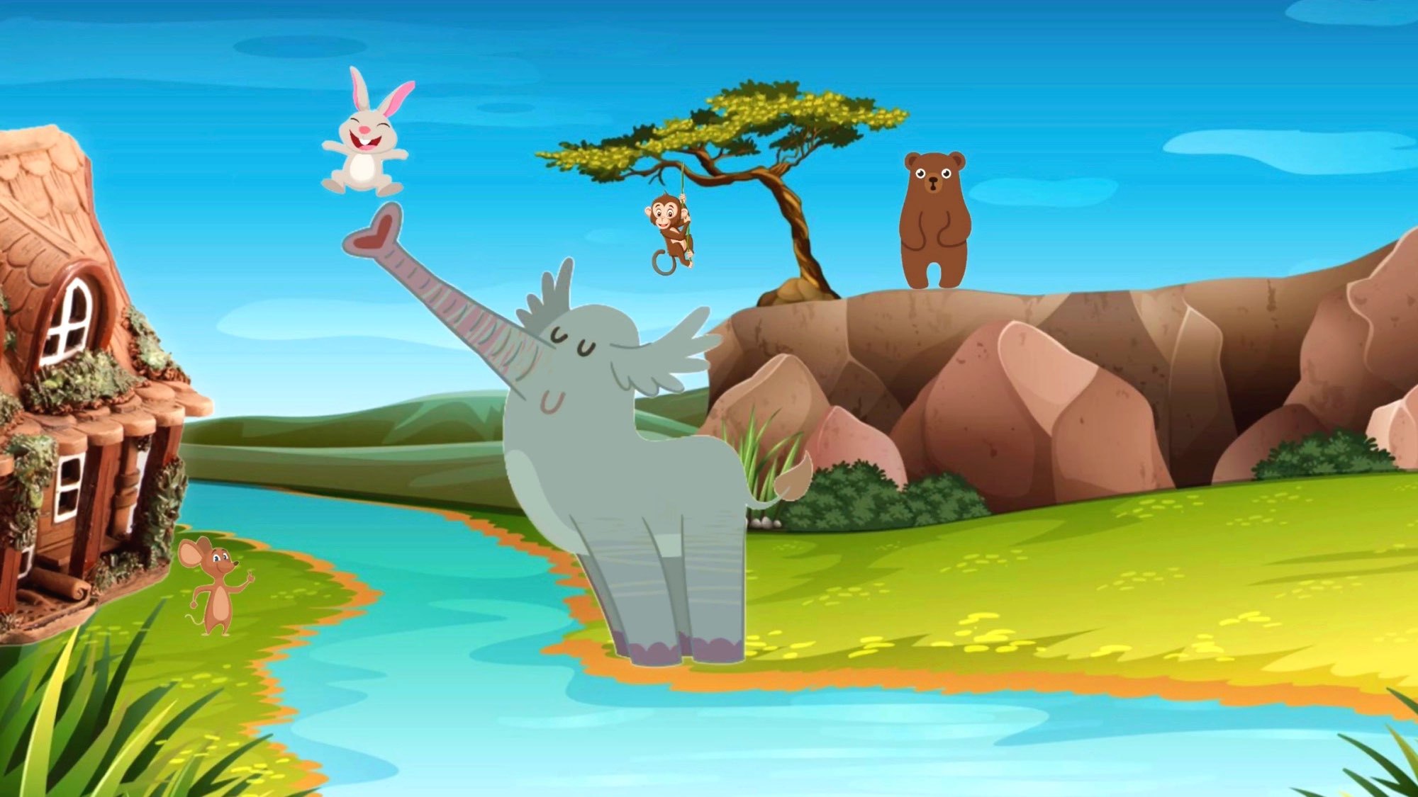 儿童睡前小故事:象鼻子桥——小动物都为象鼻子桥做了些什么?