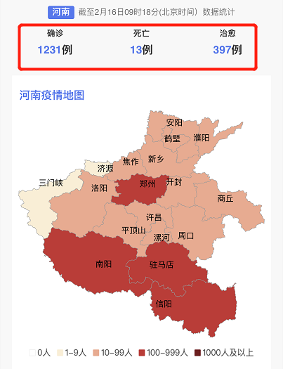 截至2月15日24时河南省新型冠状病毒肺炎疫情最新情况