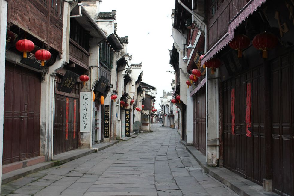 古镇,苏州光福老街,冬日风景旧曾谙