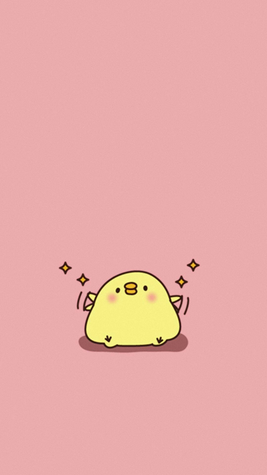 q版呆萌卡通小鸡图片手机壁纸,分辨率1080x1920