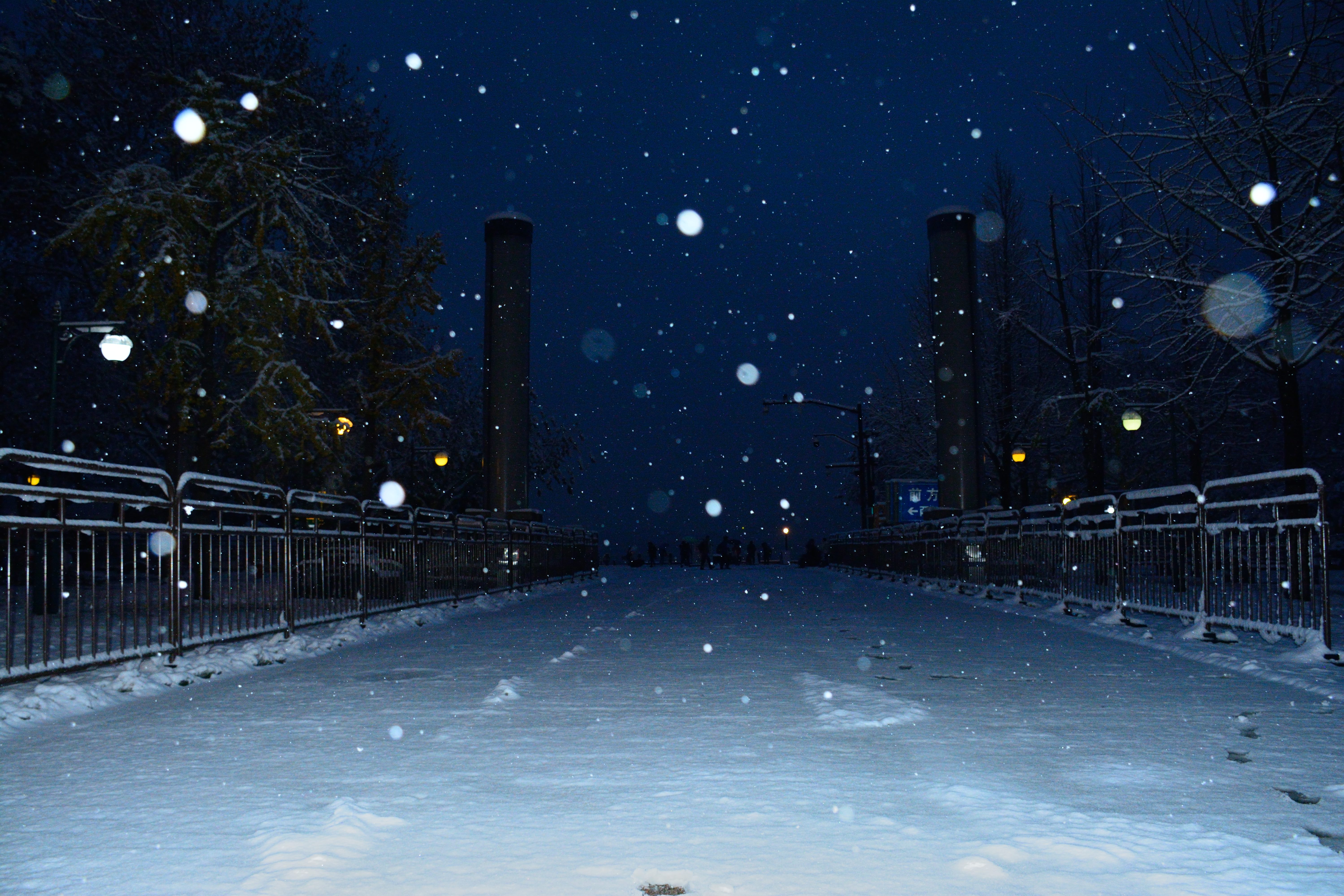 傍晚雪景最美图片