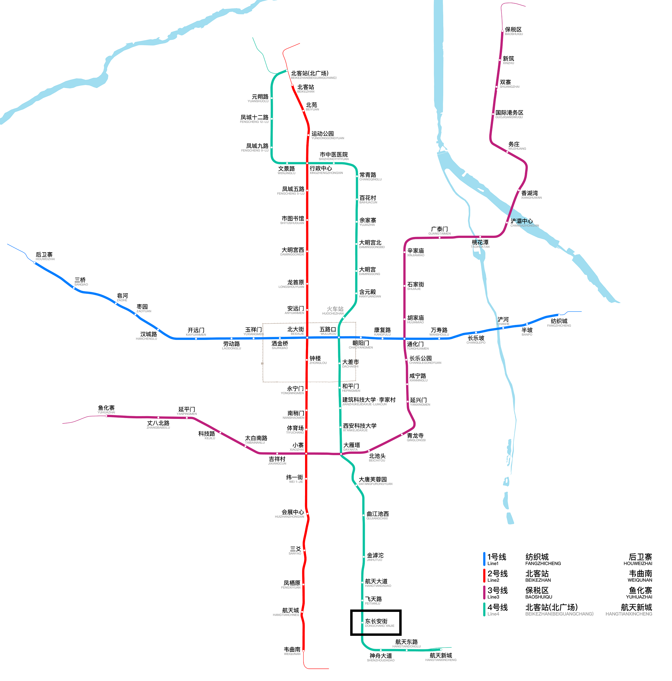 西安市4号地铁线路图图片