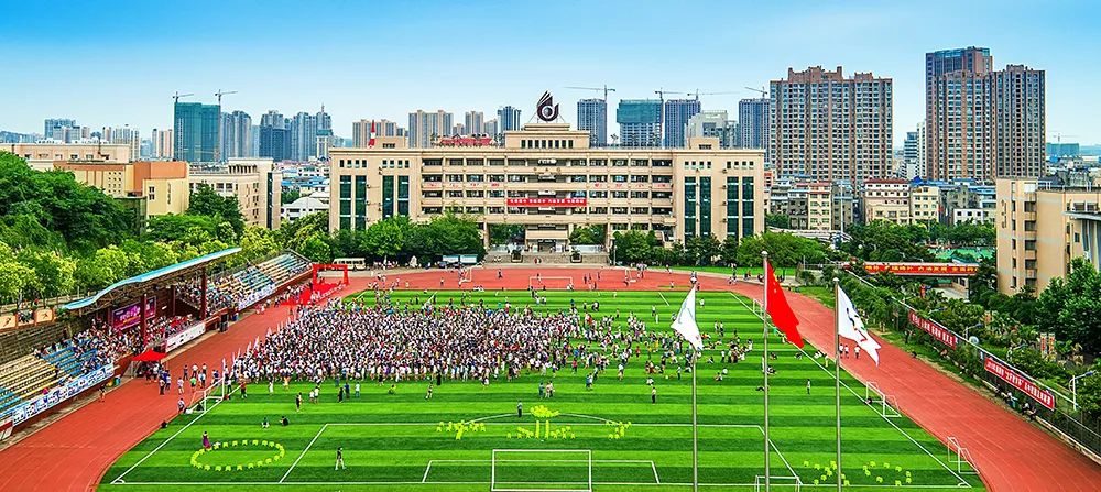 手绘名校|绵阳外国语学校——有声自竹来,邀君赏轩敞