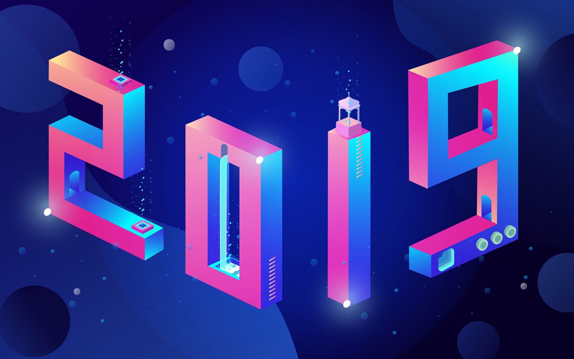 2019炫彩字样,高清2019字样图片