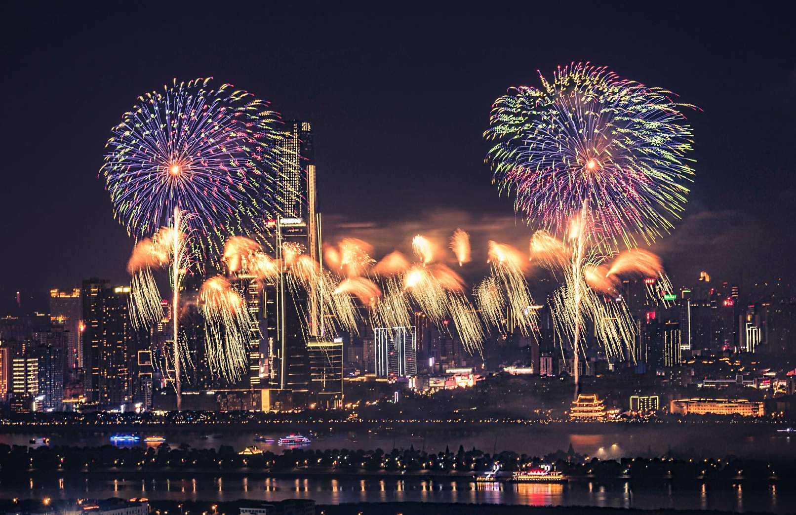 2020橘子洲头烟花